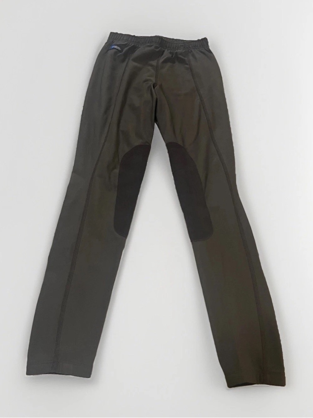 irideon Women’s Equestrian Riding Pants Leggings Sz M Brown Pull On Knee Patch